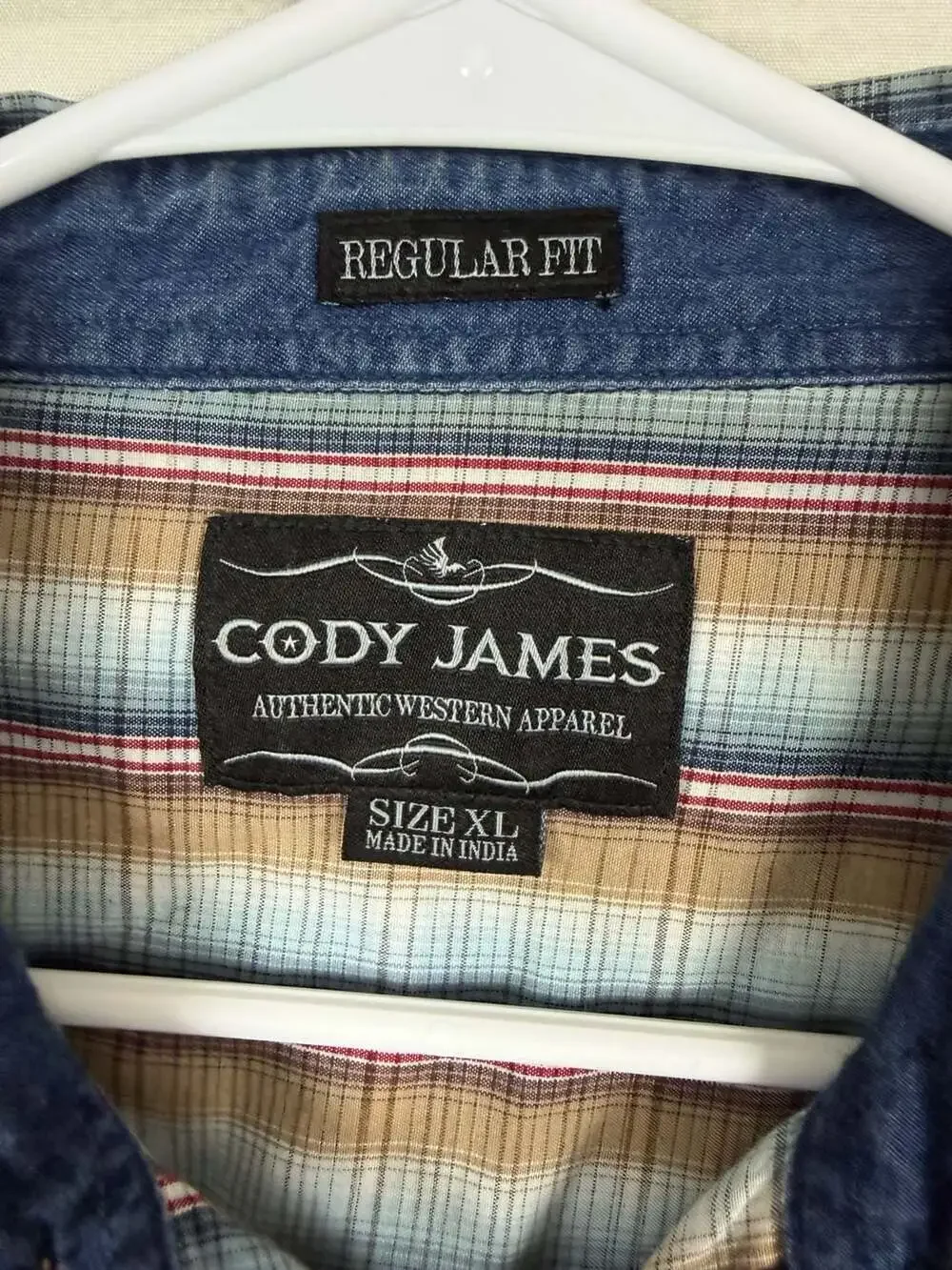 Cody James Authentic Western Apparel Men's Short Sleeve Plaid Button-Down S XL - Picture 3 of 6